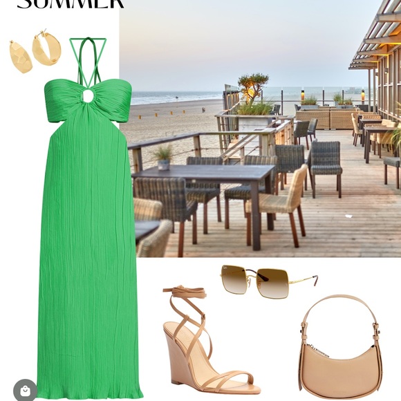 Gianni Bini Sophie Plisse Halter Neck Sheath Dress - Picture 5 of 16